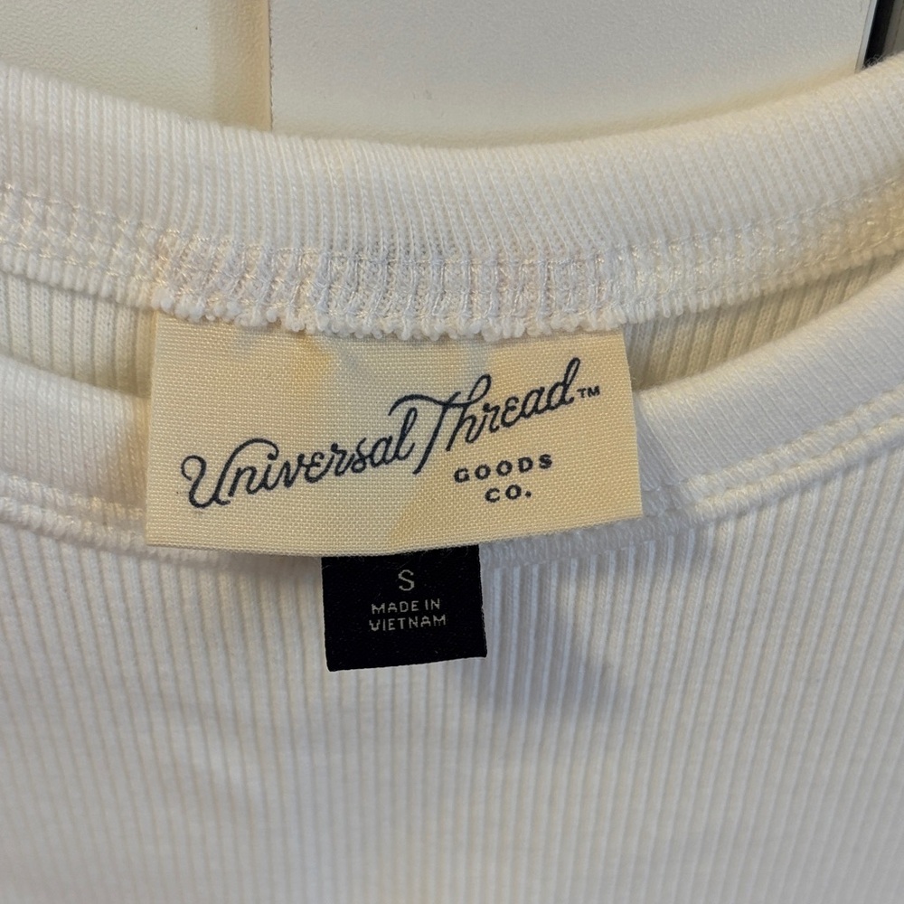 Universal Thread Ivory Ribbed Tee - image 2